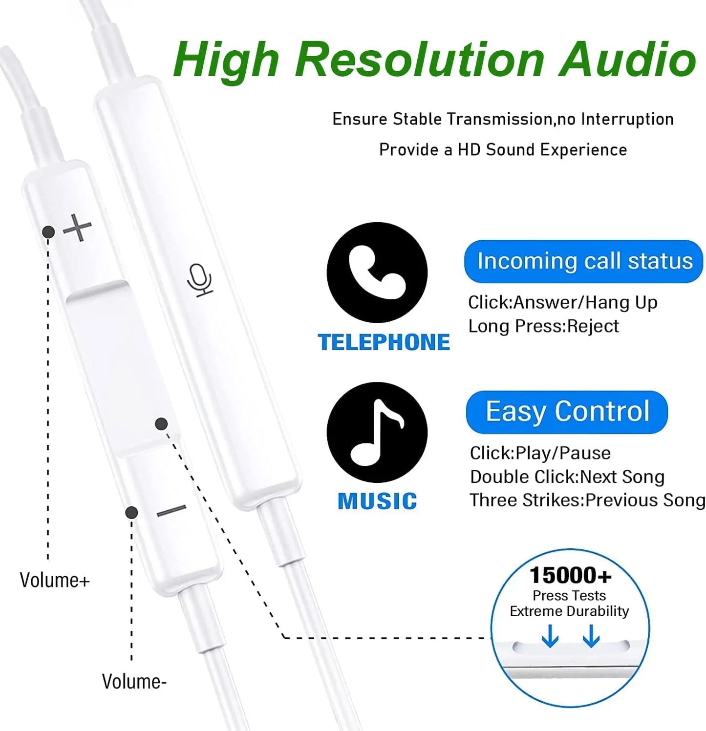 Original Wired Lightning Earphones For Apple iPhone 14 13 12 11 Pro Max Mini X XS XR X 7 8 6 Plus SE 2020 Headphones Accessories