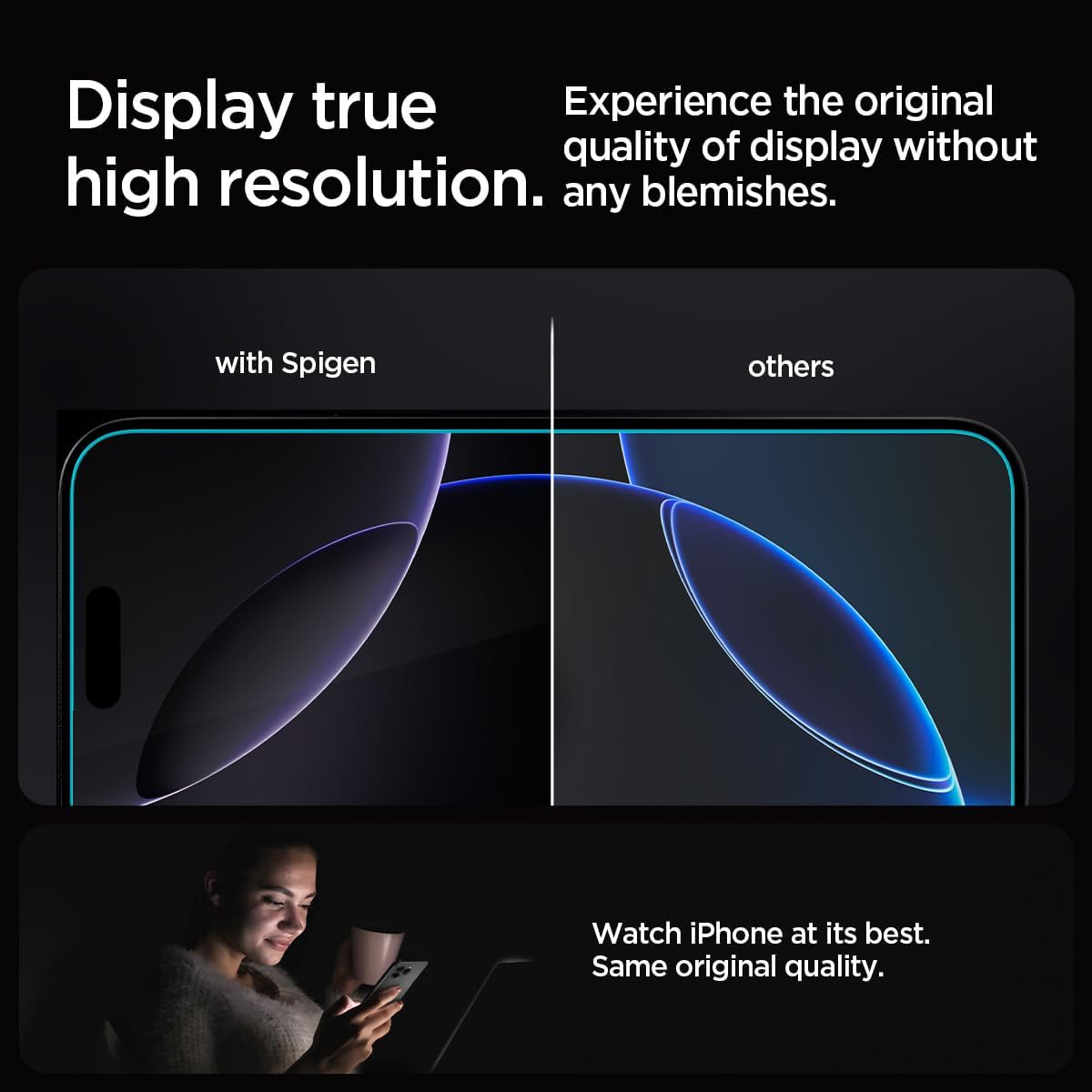 Spigen Glas.tR EZ Fit Skärmskydd kompatibel med iPhone 16, iPhone 15, 2 Stycken, med Sjabloon voor Installatiem, Case friendly, 9H härdat glas