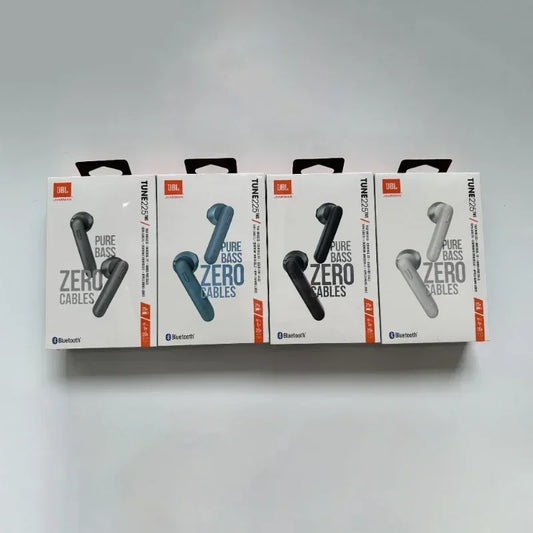 Original JBL Tune 225TWS Wireless Earbuds Bluetooth Earphones with Stereo Mic JBL T225 TWS sports Headset witn free Cover