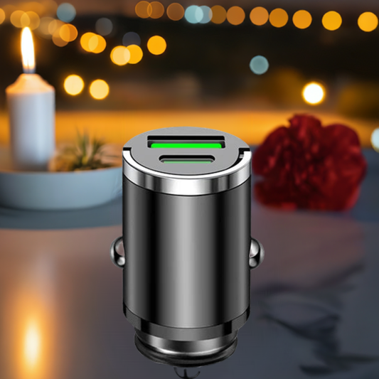 200W mini car charger fast charging for iPhone QC3.0 mini PD USB Type C car mobile phone charger for Xiaomi Samsung Huawei